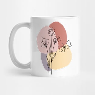 minimalist flowers Mug